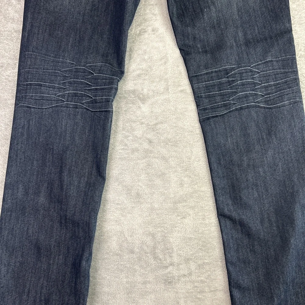 21 MEN Men's 34 X 32 Dark Blue Jeans Denim Pants 5 Pockets Slim Straight Retro